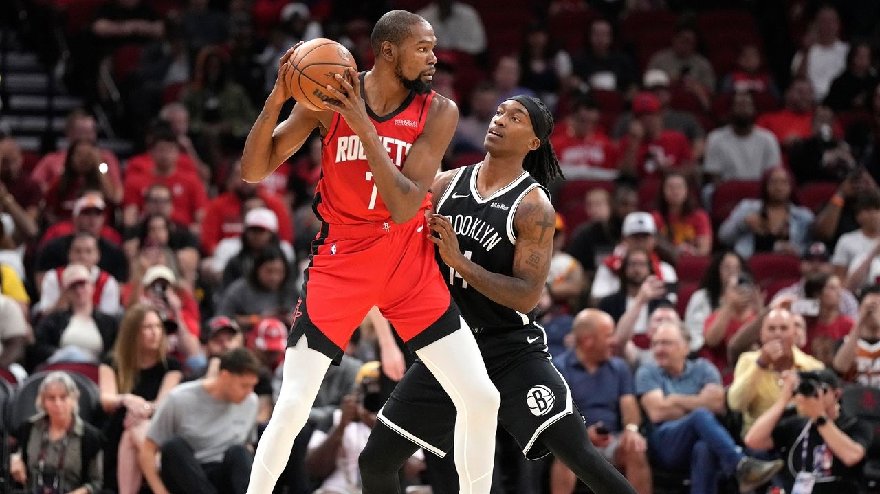 Rockets rout the winless Nets 137-109 for their first victory of the season