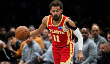 Hawks' Trae Young suffers sprained right knee vs. Nets