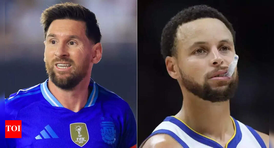 Lionel Messi honors Stephen Curry as Golden State Warriors celebrate football legend proudly holding No 30 jersey | NBA News