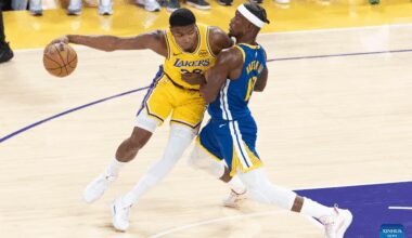 Los Angeles Lakers vs. Golden State Warriors-Xinhua