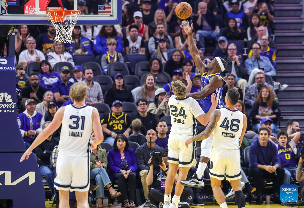 Golden State Warriors vs. Memphis Grizzlies-Xinhua