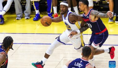 Golden State Warriors vs. Los Angeles Clippers-Xinhua
