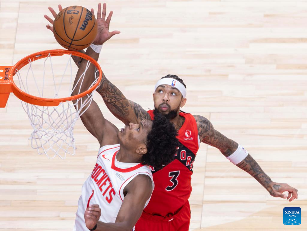 Toronto Raptors vs. Houston Rockets-Xinhua