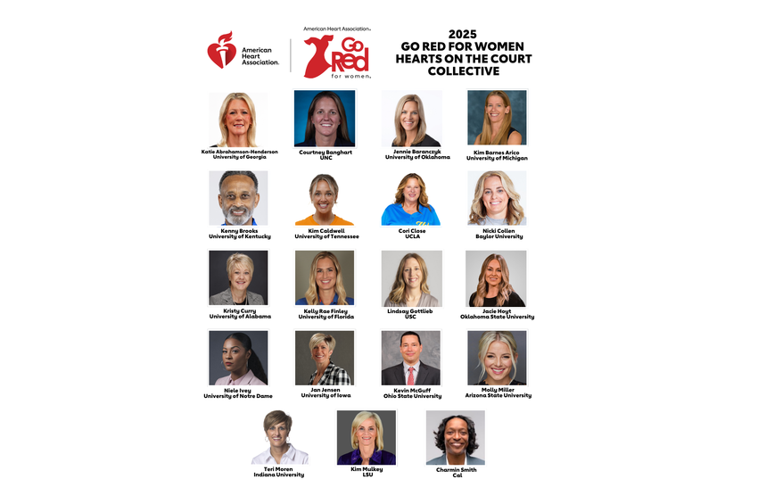 19 women’s college basketball coaches join forces to improve women’s cardiovascular health
