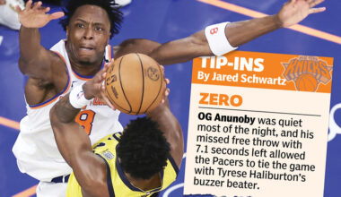 Knicks' OG Anunoby came up short all night
