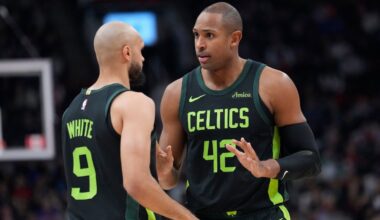 Steve Kerr (L), Al Horford (R)