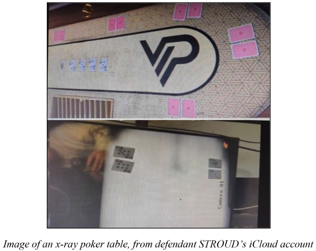 Organizers also had an X-ray table so they could read the cards when they were face down and wore special contact lenses to read pre-marked cards, prosecutors said. (DOJ)