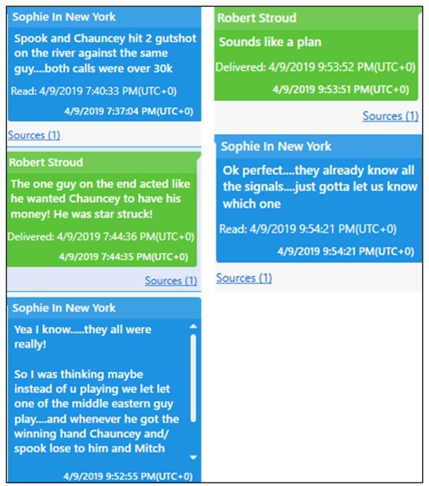 Text messages referring to Chauncey Billups are pictured here. (DOJ)