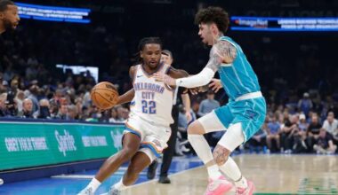 How on EARTH did Cason Wallace hit this shot from behind the backboard??