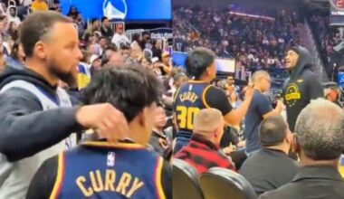 Stephen Curry Hilariously Had A Warriors Fan Flip Off Gary Payton II After Pretending To Ask For His Autograph [VIDEO]