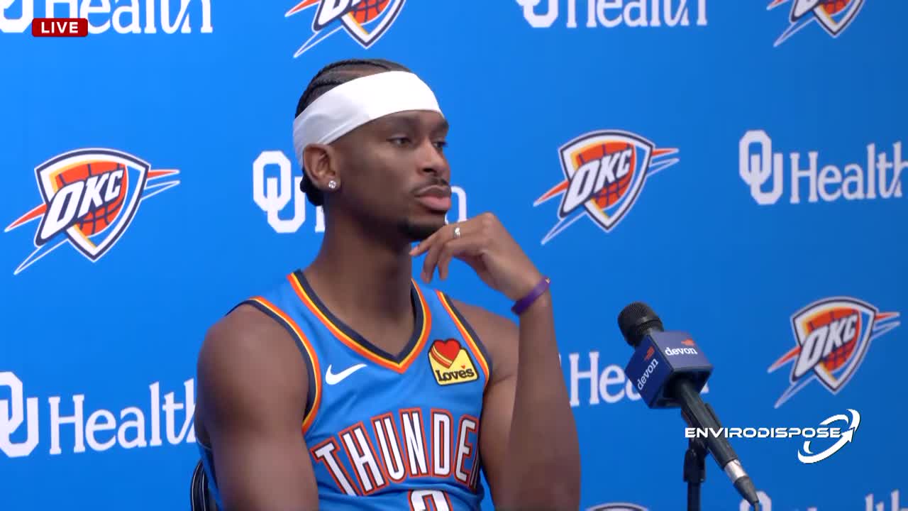 SGA reflects on hard work, growth at OKC Thunder Media Day