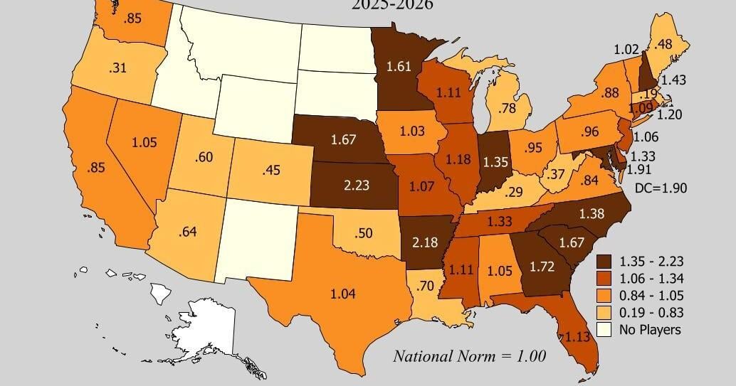 Geography with Goudge: NBA Player Origins per Capita, 2025 | News