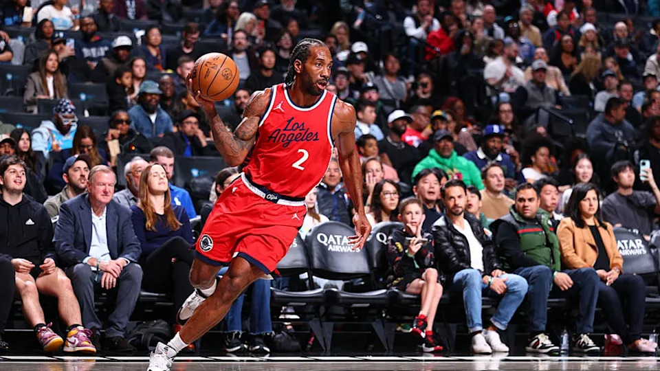 <div>Kawhi Leonard #2 of the LA Clippers. (Photo by David L. Nemec/NBAE via Getty Images)</div><strong>(Getty Images)</strong>