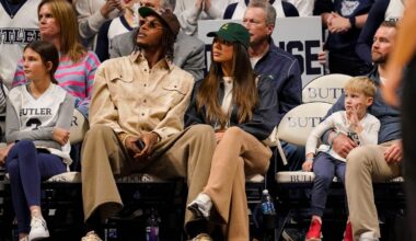 Myles Turner's girlfriend gives approval of Spotted Cow at Bucks game