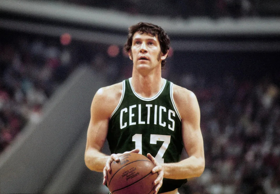 Unknown date; New York, NY, USA; FILE PHOTO; Boston Celtics forward John Havlicek (17) in action against the New York Knicks at Madison Square Garden. Mandatory Credit: Manny Rubio-USA TODAY Sports