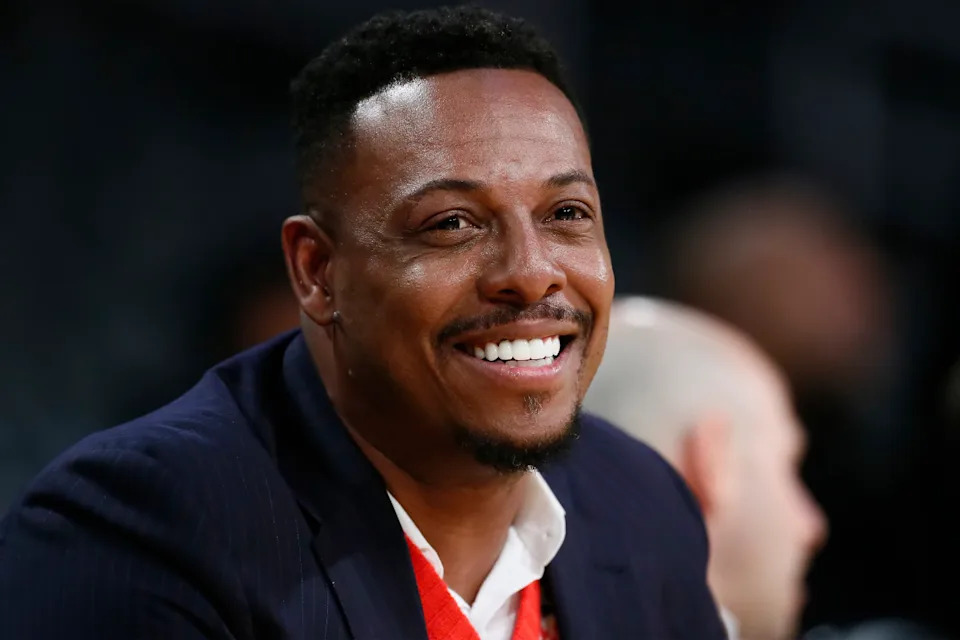 LOS ANGELES, CA - DECEMBER 25: A close up shot of NBA Legend, Paul Pierce smiling on court before the LA Clippers game against the Los Angeles Lakers on December 25, 2019 at STAPLES Center in Los Angeles, California. (Photo by Chris Elise/NBAE via Getty Images)Chris Elise/Getty Images