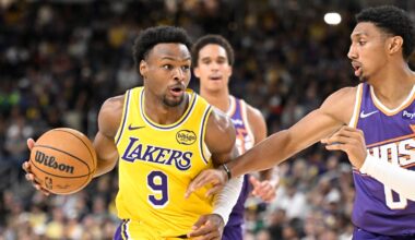 Bronny James points tonight, Lakers-Suns preseason stats