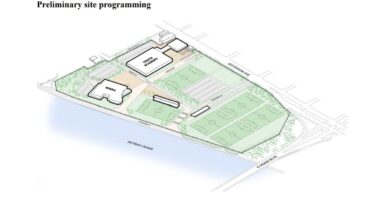 Pistons reps share latest plan for Detroit WNBA facility, youth fields