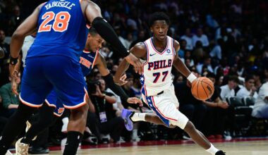 VJ Edgecombe to sit on Friday vs. Magic due to injury