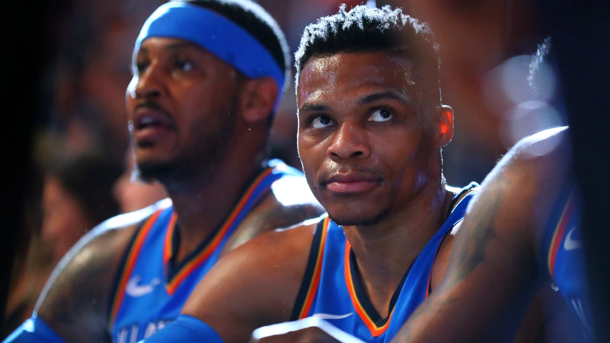Carmelo Anthony says Russell Westbrook can't return to OKC Thunder