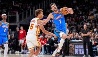 Chet Holmgren plays through thumb injury in Thunder's win over Hawks