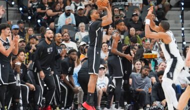 Nets' Ziaire Williams (back) hopes to play Monday at Rockets