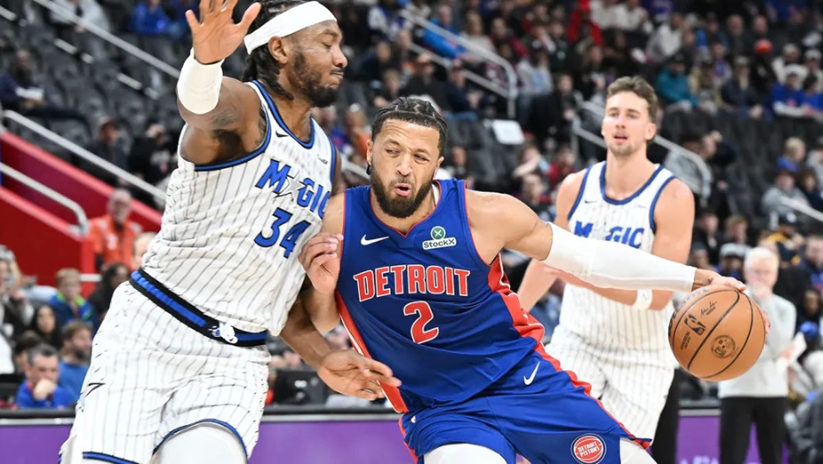 Cunningham's block ignites Pistons over Magic