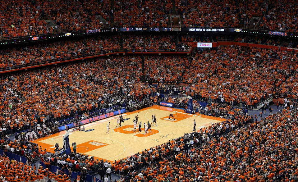 SYRACUSE, NY - FEBRUARY 23: A general view of the Carrier Dome at the opening tip during the game between the Syracuse Orange and the Georgetown Hoyas on February 23, 2013 in Syracuse, New York. (Photo by Nate Shron/Getty Images)Getty