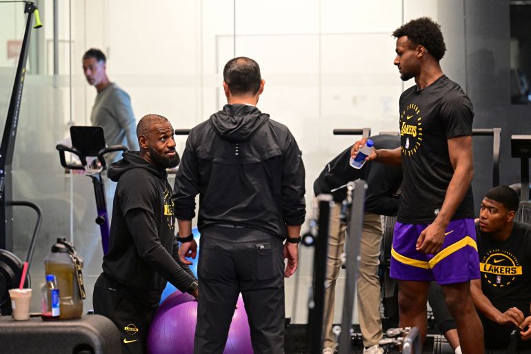 LeBron James in action.