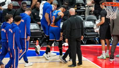 Knicks open preseason with 99-84 win; Josh Hart injured and ejected