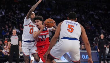 Knicks rest starters, evaluate bench in 120-103 loss to Wizards