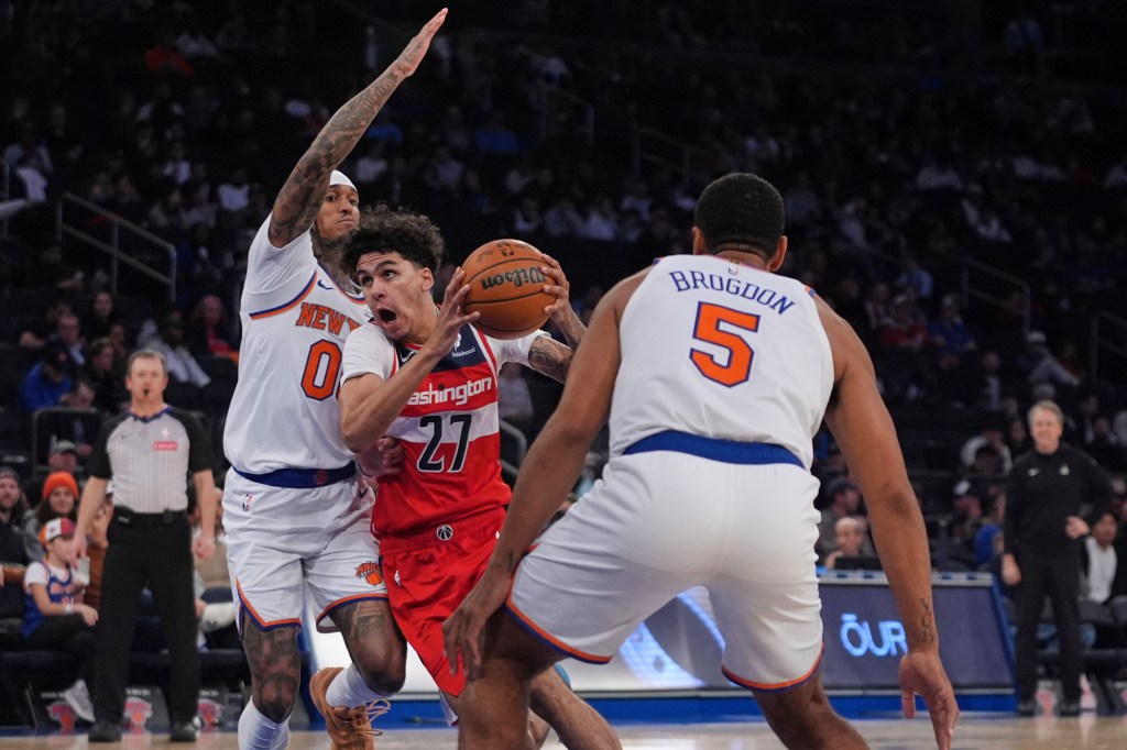 Knicks rest starters, evaluate bench in 120-103 loss to Wizards