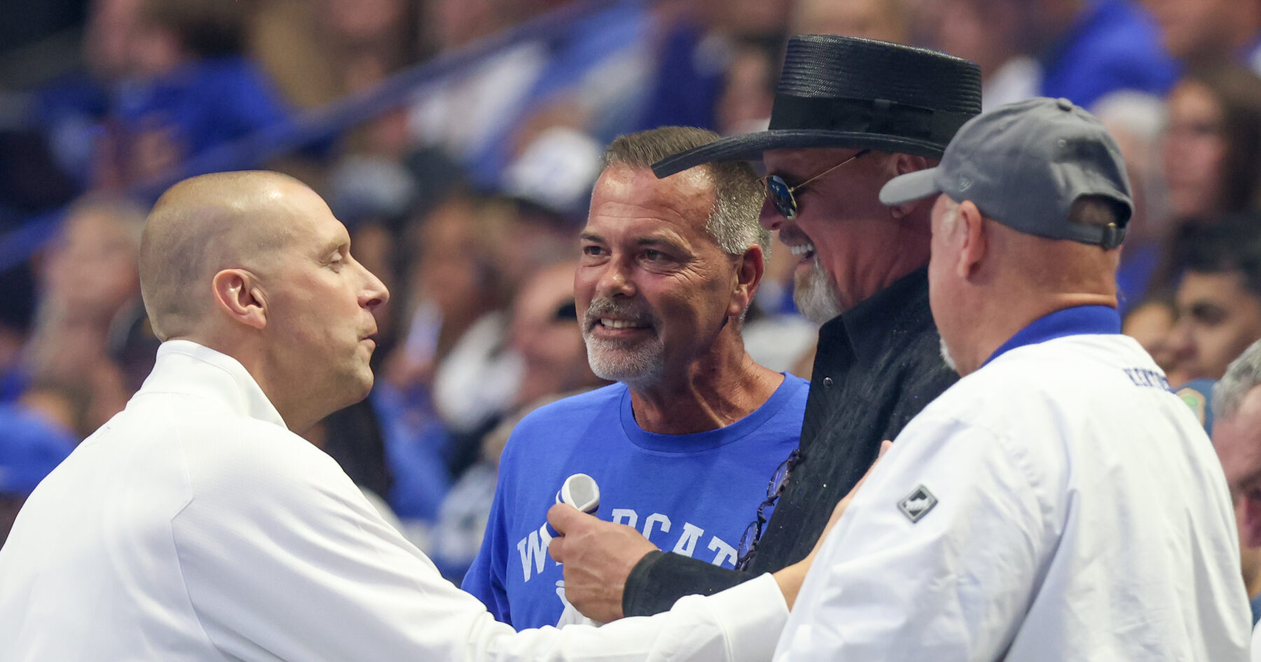 Kentucky Basketball head coach Mark Pope at the Blue-White Game - Dr. Michael Huang, Kentucky Sports Radio