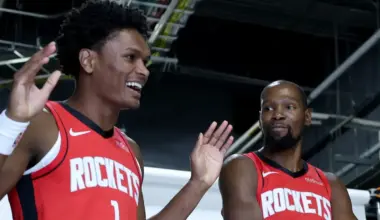 Amen Thompson's surprising two-word reaction to Kevin Durant's contract extension with the Houston Rockets