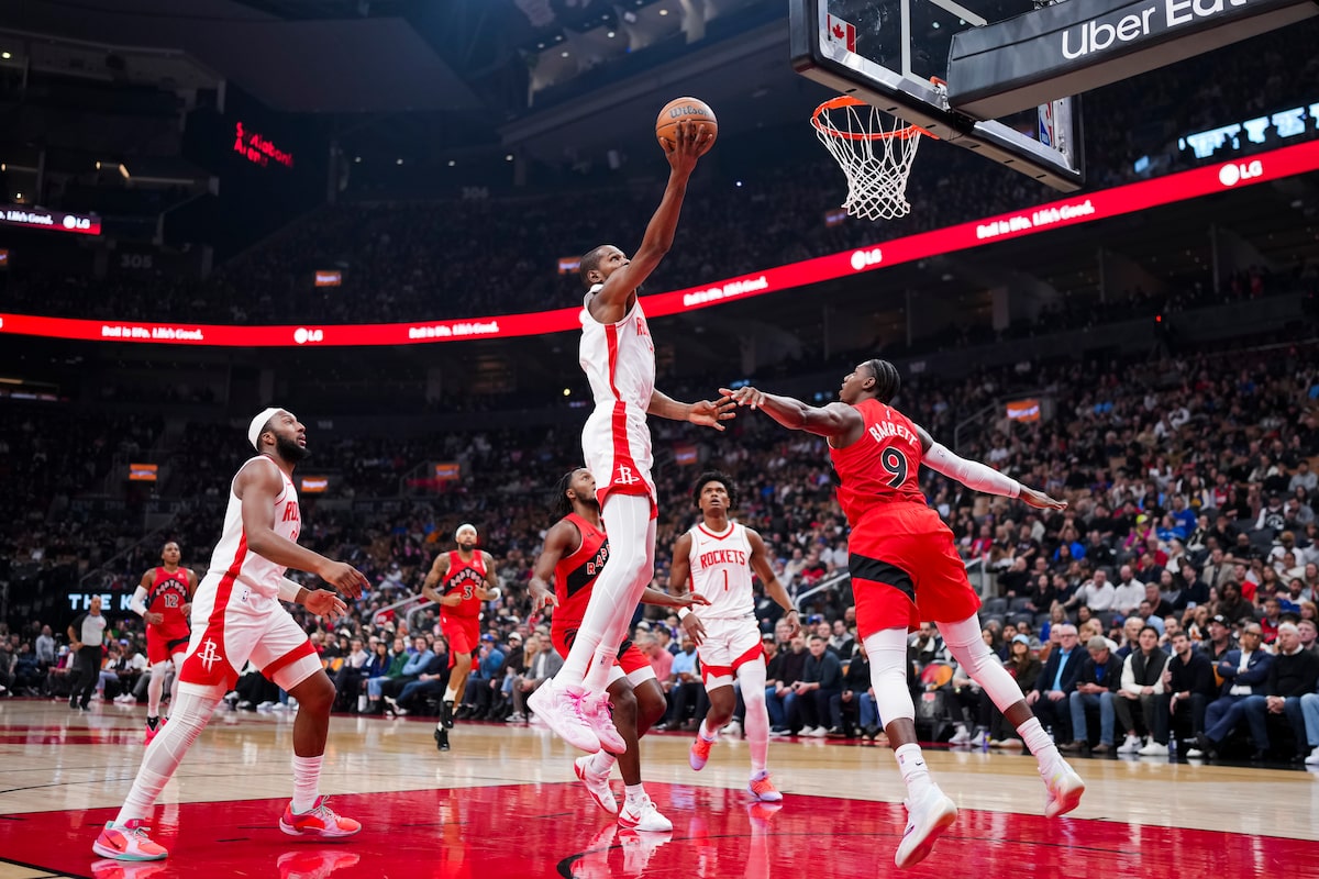 Raptors drop fourth in a row in 18-point loss to Rockets