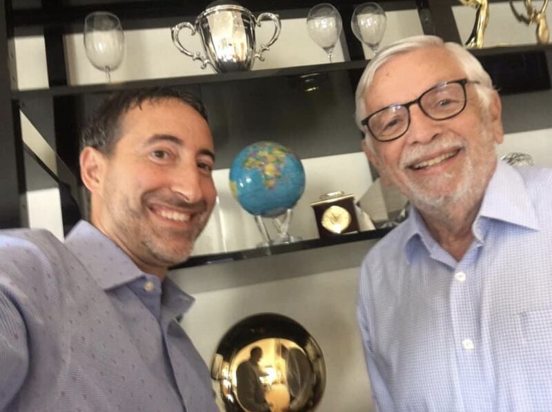 Kauffman made a name for himself working with senior NBA executives including David Stern (right) and current Commissioner Adam Silver.