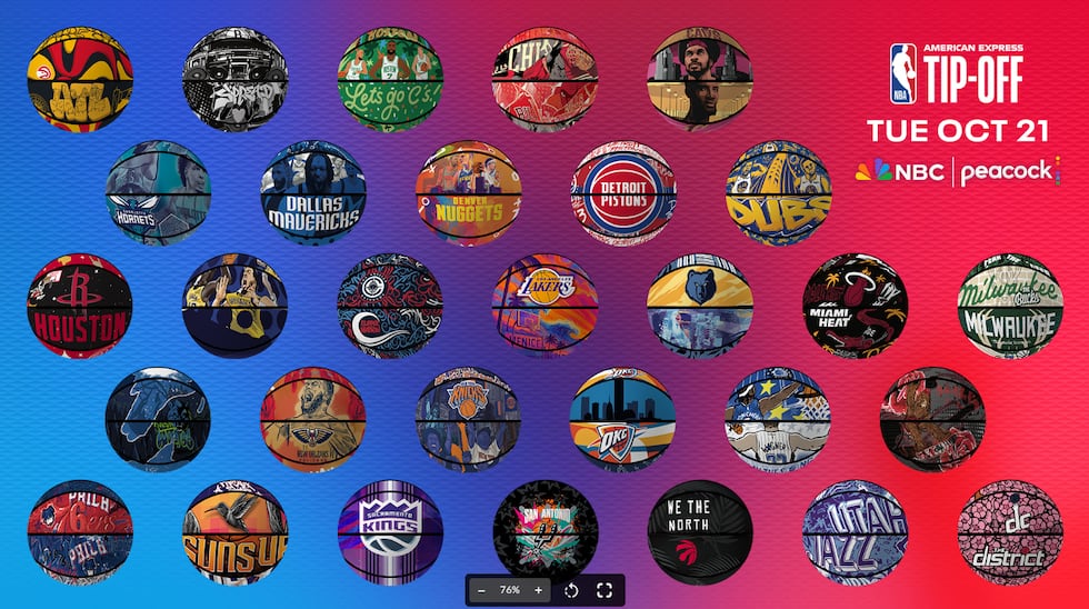 All 30 teams in the NBA had a custom basketball designed.