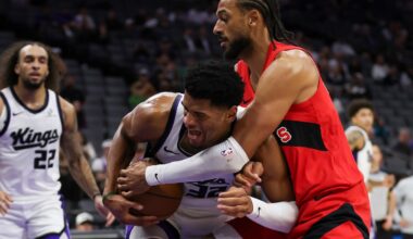Sarr scores game-winning layup to lift Raptors to 113-112 preseason win over Wizards