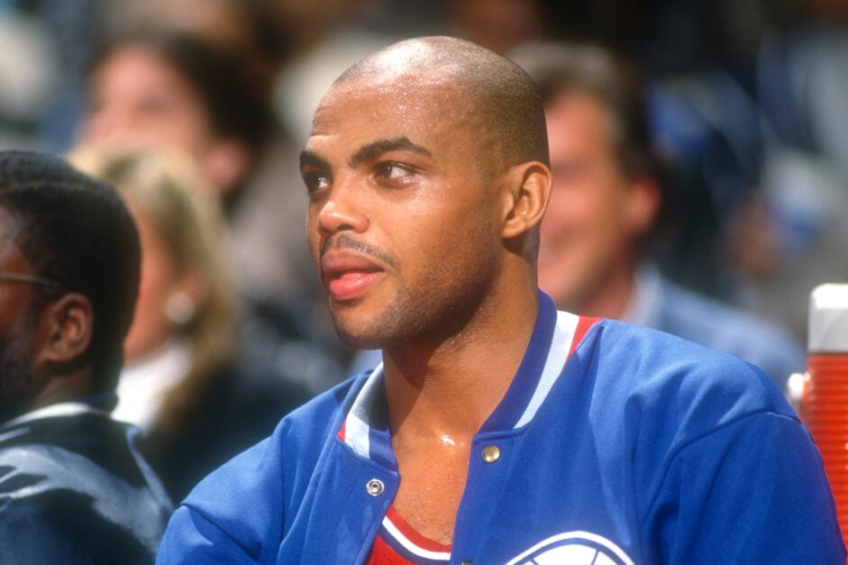 NBA Icon Charles Barkley during his time with the Philadelphia 76ers.