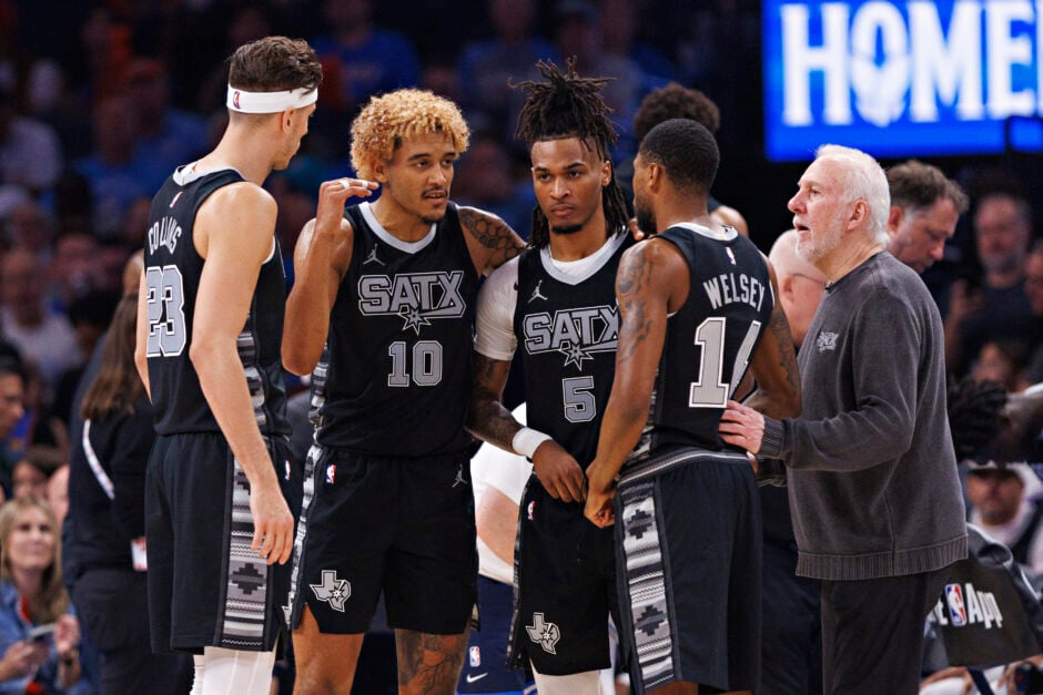 Gregg Popovich coaching the San Antonio Spurs.