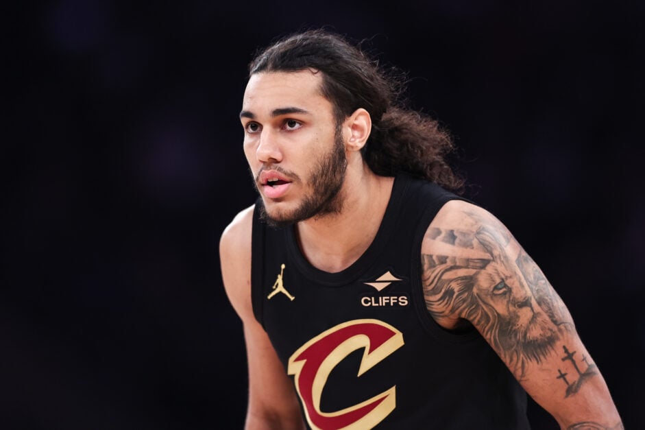 Jaylon Tyson #24 of the Cleveland Cavaliers looks on during the first quarter of the game against the New York Knicks at Madison Square Garden.