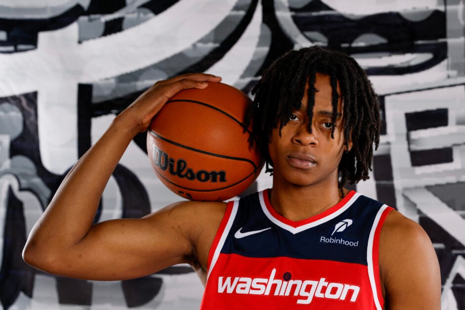 Tre Johnson at 2025 NBA Rookie Photo Shoot