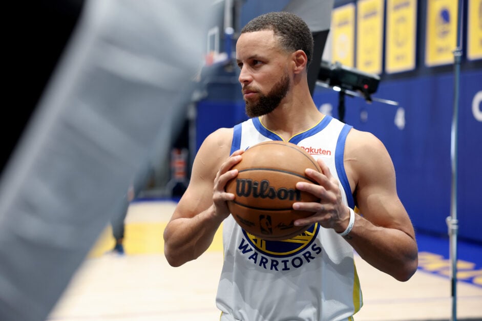 Stephen Curry during the Golden State Warriors Media Day.