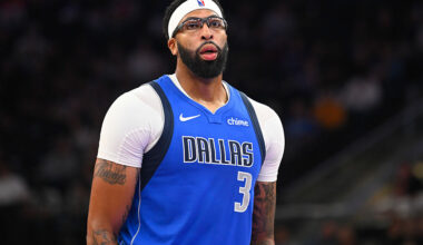 SALT LAKE CITY, UTAH - OCTOBER 13: Anthony Davis #3 of the Dallas Mavericks in action during the first half of a preseason game against the Utah Jazz on October 13, 2025 at Delta Center in Salt Lake City, Utah. NOTE TO USER: User expressly acknowledges and agrees that, by downloading and or using this photograph, User is consenting to the terms and conditions of the Getty Images License Agreement. (Photo by Alex Goodlett/Getty Images)