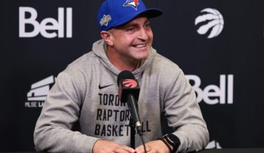 At home opener, some Raptors fans get distracted by World Series ‘neighbours’