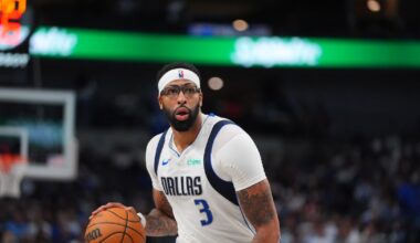 Mavs’ Anthony Davis exits game after awkward landing, is questionable to return vs. Pacers