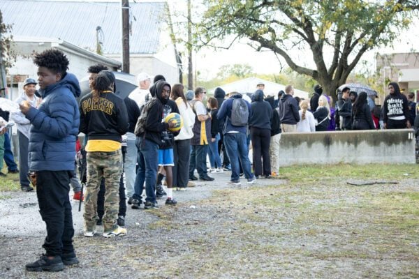 Indiana Pacers players and staff interacting with the community at the event held at Haughville Park in Indianapolis.