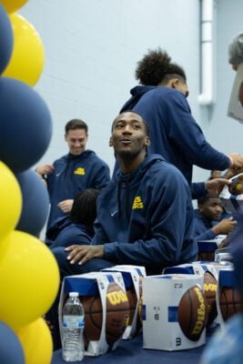 Indiana Pacers players and staff interacting with the community at the event held at Haughville Park in Indianapolis.