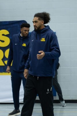 Indiana Pacers players and staff interacting with the community at the event held at Haughville Park in Indianapolis.