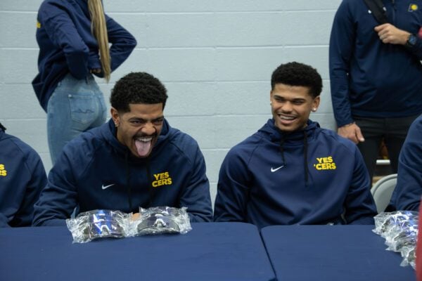 Indiana Pacers players and staff interacting with the community at the event held at Haughville Park in Indianapolis.